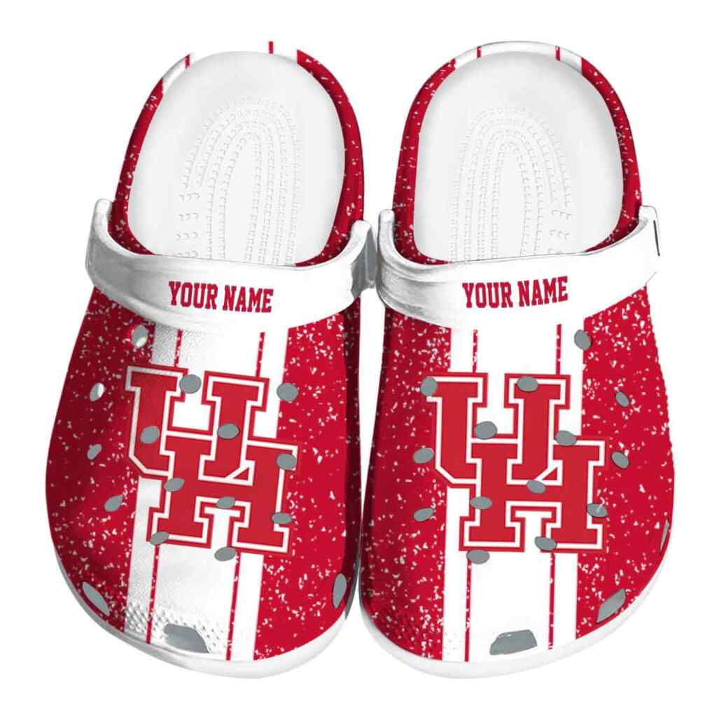 Custom Houston Cougars Vertical Stripes ClogTVC1801752