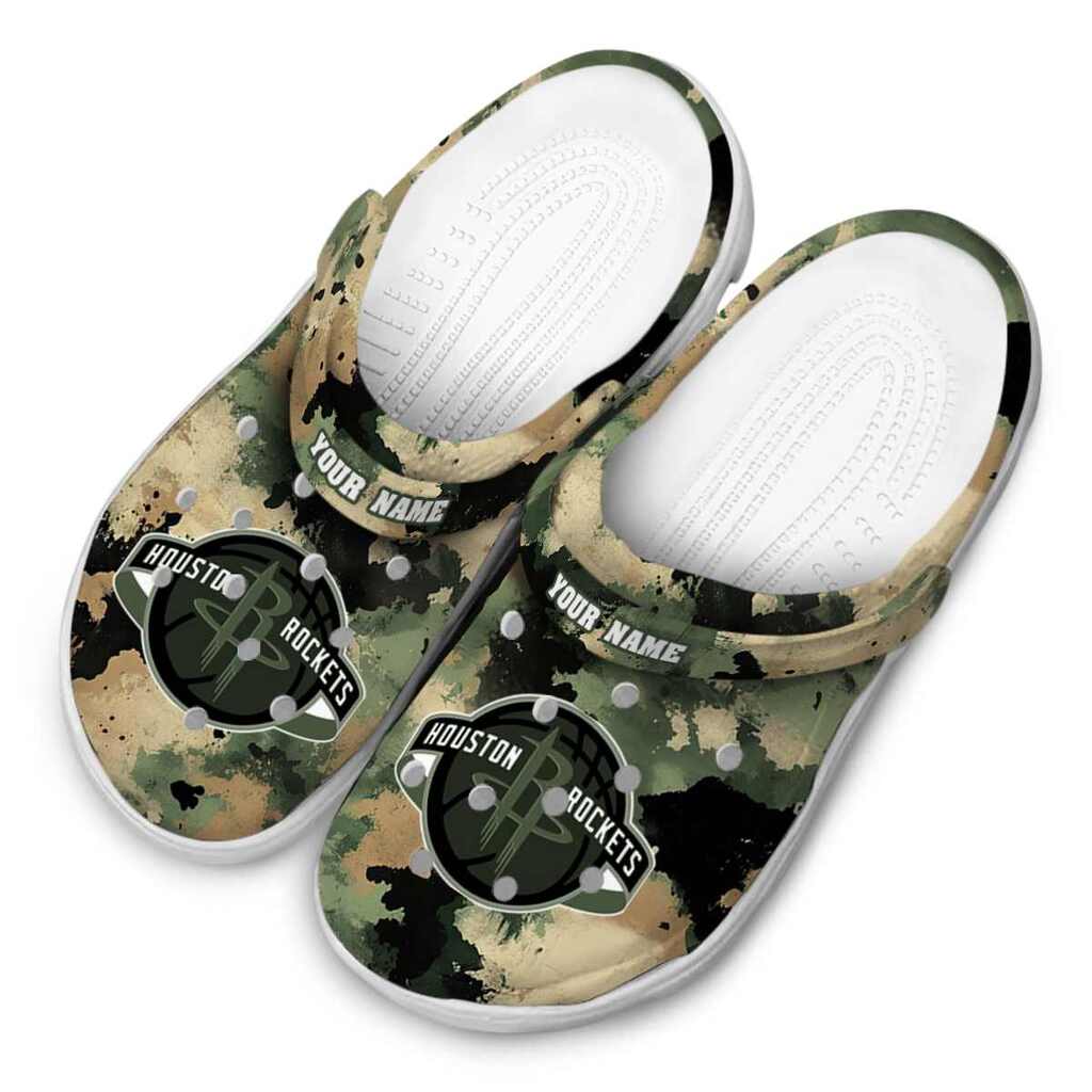 Custom Houston Rockets Camouflage Craze ClogTVC1801683 - Image 4