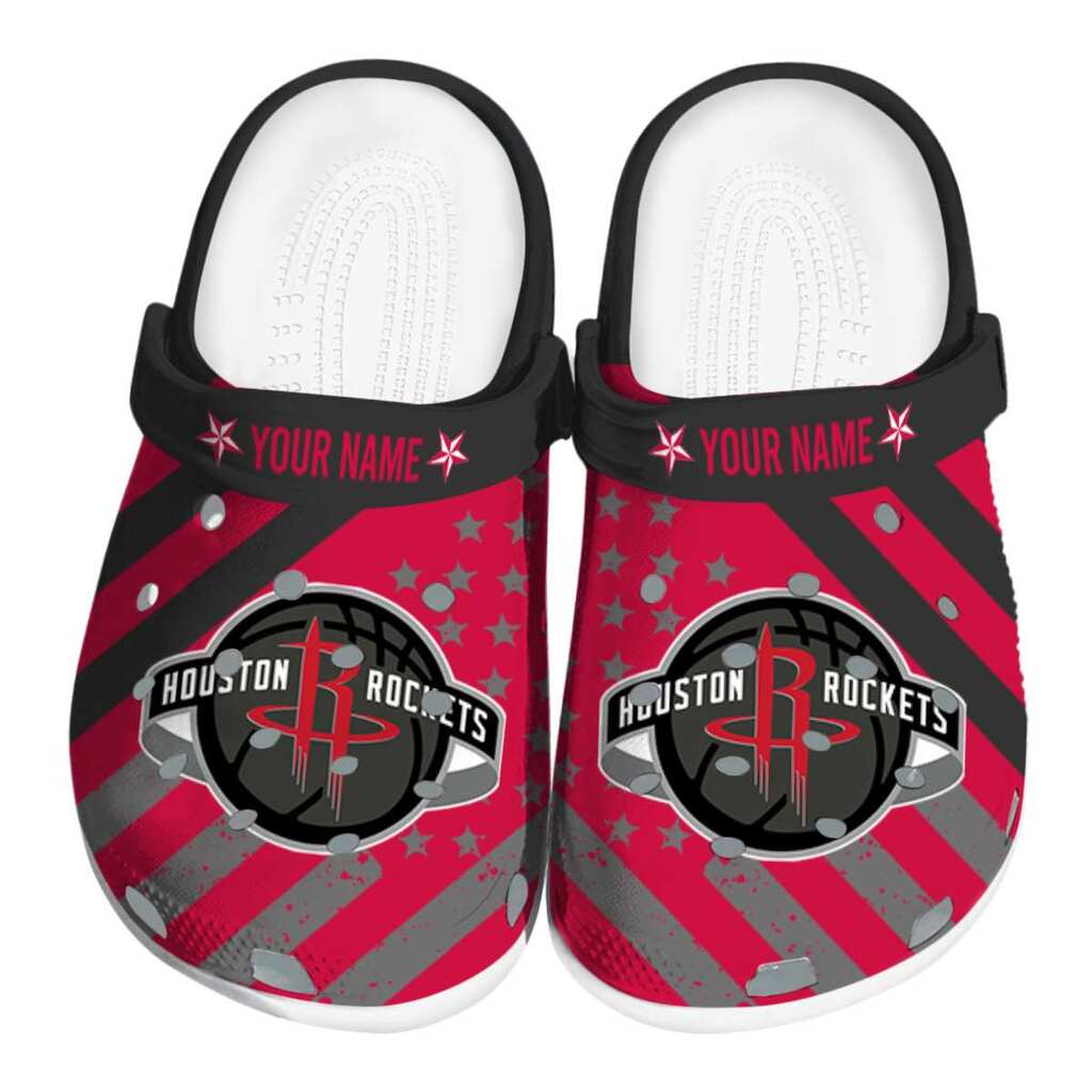 Custom Houston Rockets Star-Spangled Graphic ClogTVC1801684