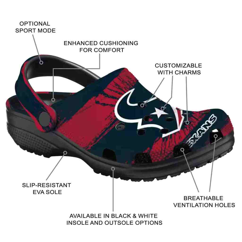 Custom Houston Texans Paint Splatter Graphics ClogTVC1801996 - Image 5