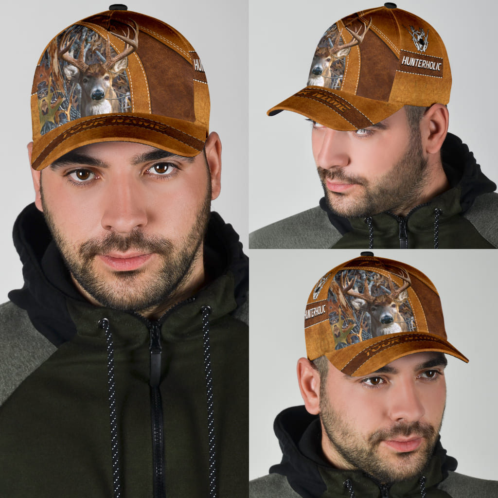Custom Hunting Cap Hat, 3D All Over Printed Deer Hunting Baseball Cap Hat, Gift For Hunter Trucker Hats Custom Hats Gifts For Men & Women