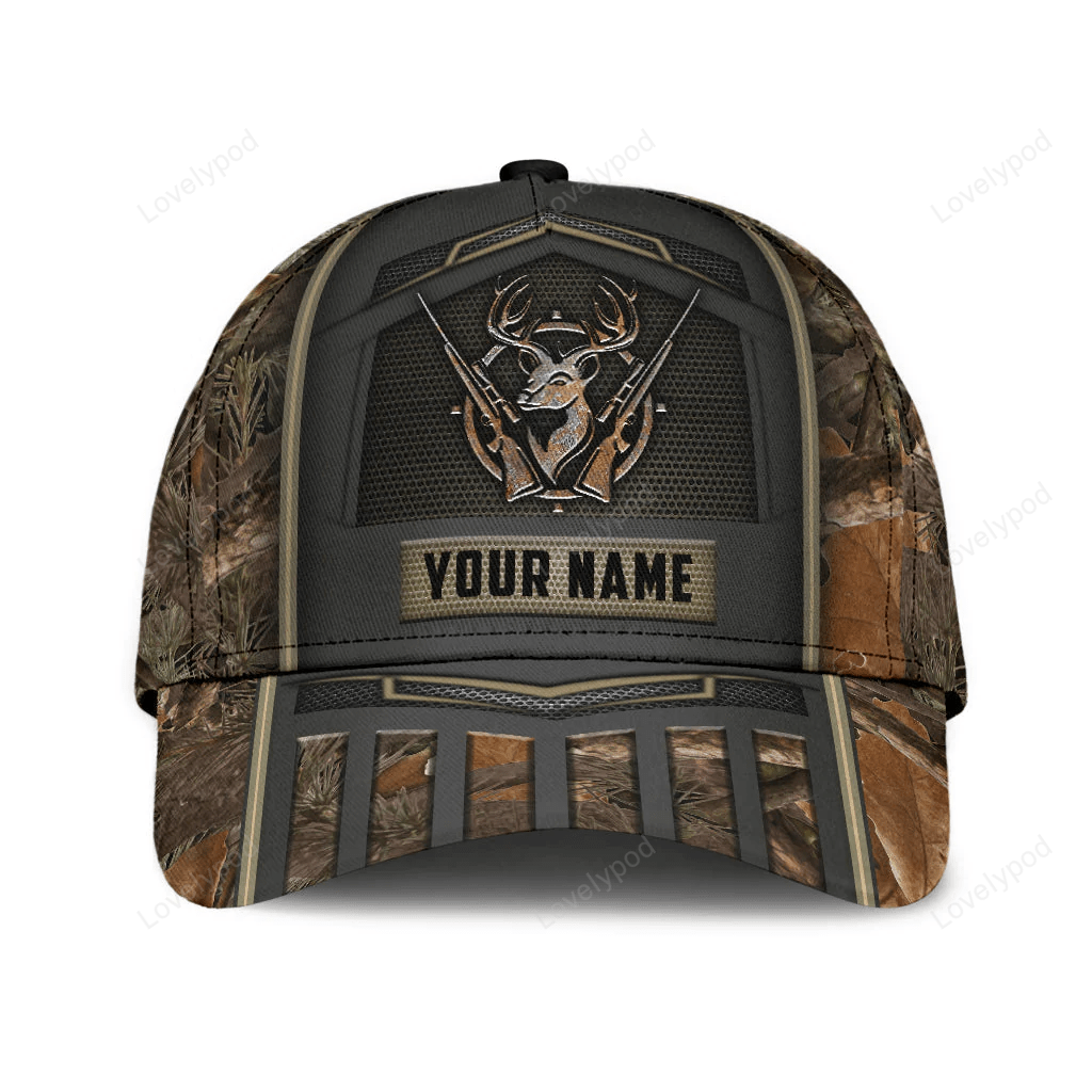Custom Hunting Classic Cap Hat With Name, Hunter Baseball Cap Hat Present To Hunter Man Girl Trucker Hats Custom Hats Gifts For Men & Women