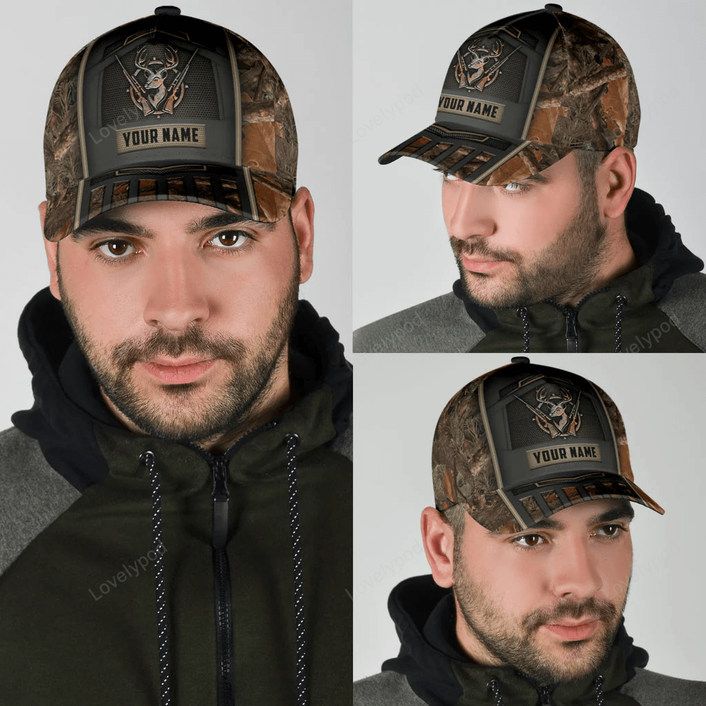 Custom Hunting Classic Cap Hat With Name, Hunter Baseball Cap Hat Present To Hunter Man Girl Trucker Hats Custom Hats Gifts For Men & Women