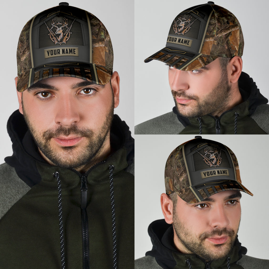 Custom Hunting Classic Cap Hat With Name - Hunter Baseball Cap Hat Present To Hunter Man Girl Trucker Hats Custom Hats Gifts For Men & Women