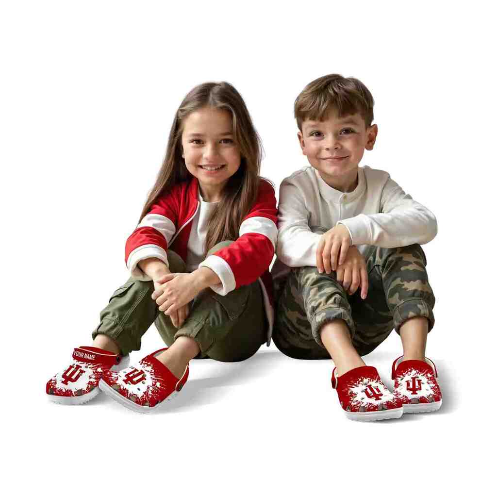 Custom Indiana Hoosiers Splatter Background ClogTVC1801752 - Image 8