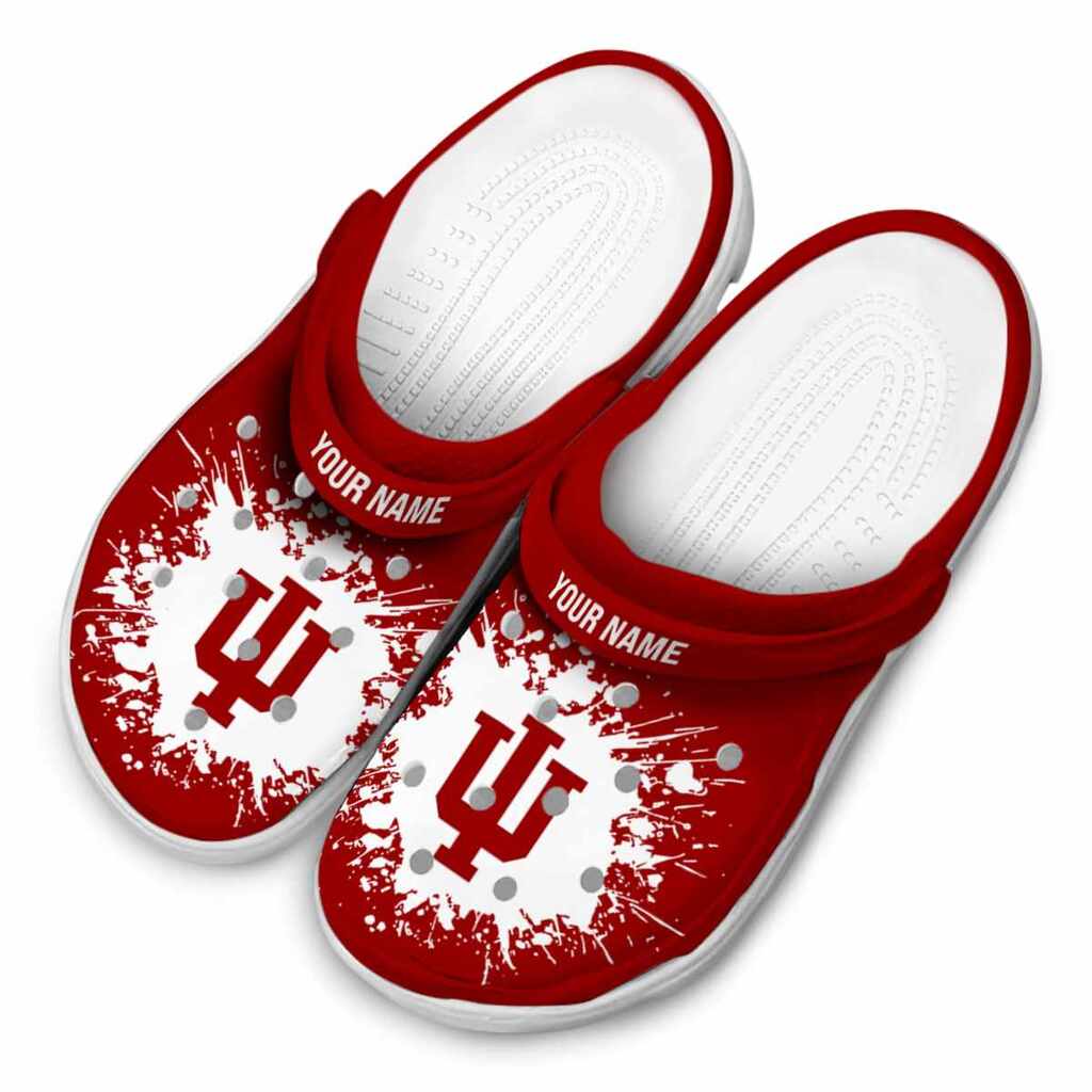 Custom Indiana Hoosiers Splatter Background ClogTVC1801752 - Image 4
