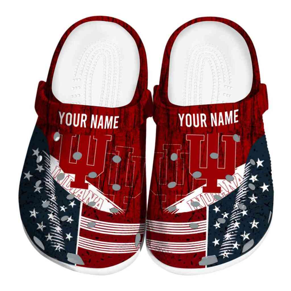 Custom Indiana Hoosiers Star-Spangled Side Pattern ClogTVC1801721