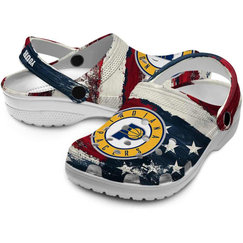 Custom Indiana Pacers Patriotic Stripes ClogTVC1801707 - Image 3