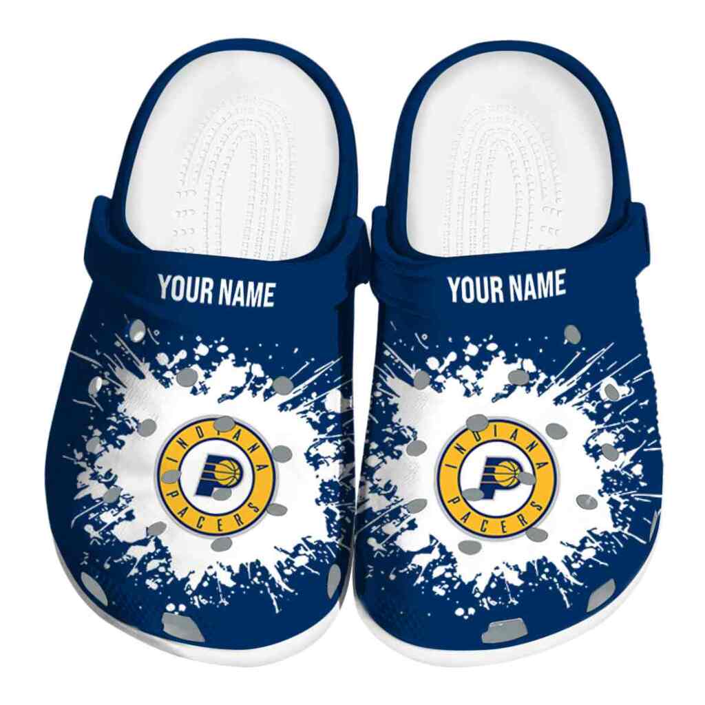 Custom Indiana Pacers Splatter Background ClogTVC1801707
