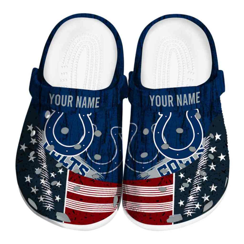Custom Indianapolis Colts Star-Spangled Side Pattern ClogTVC1801998