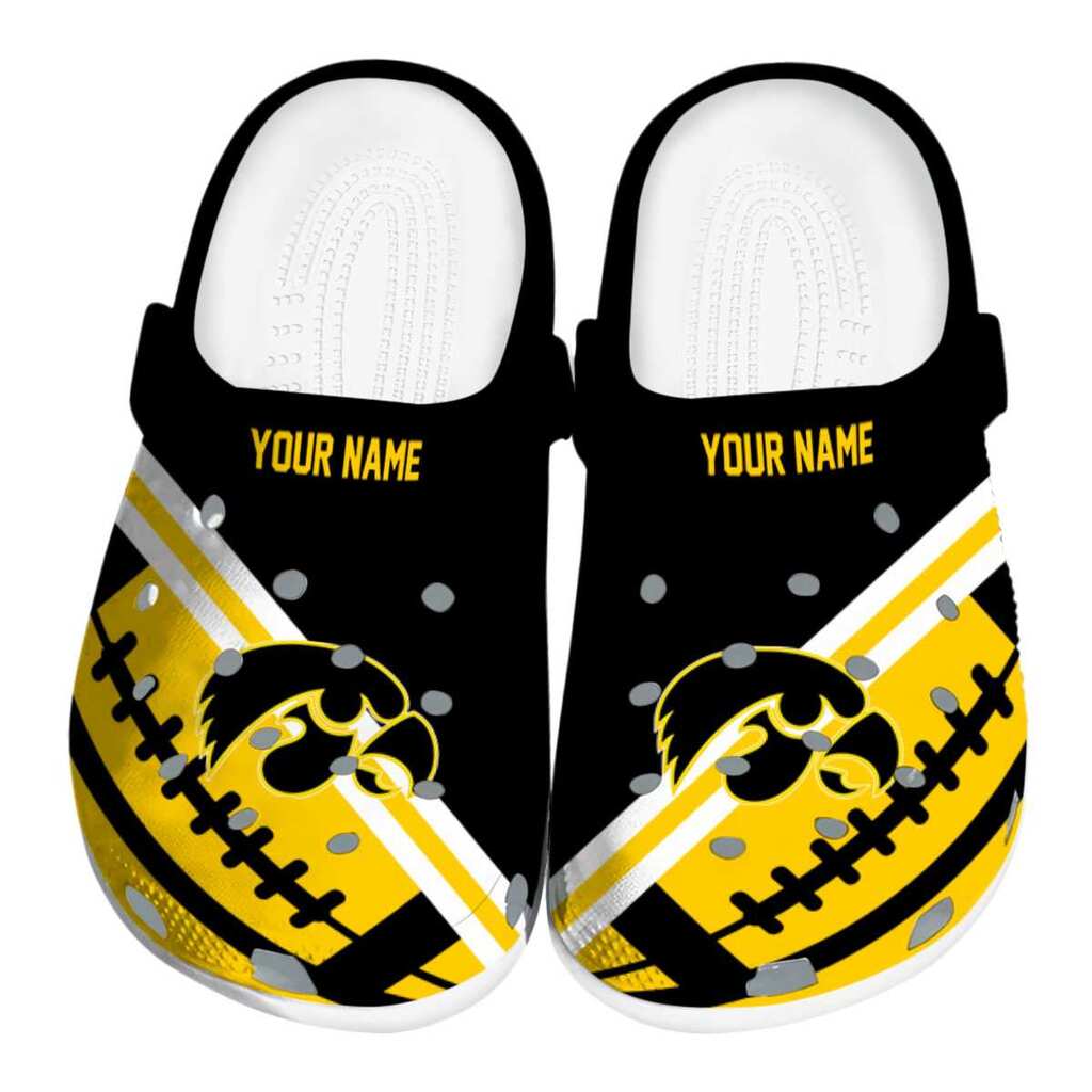 Custom Iowa Hawkeyes Football Motif ClogTVC1801993