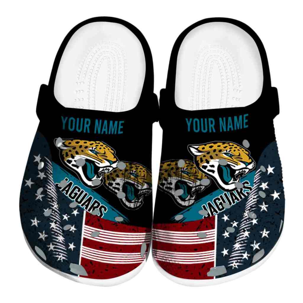 Custom Jacksonville Jaguars Star-Spangled Side Pattern ClogTVC1801184