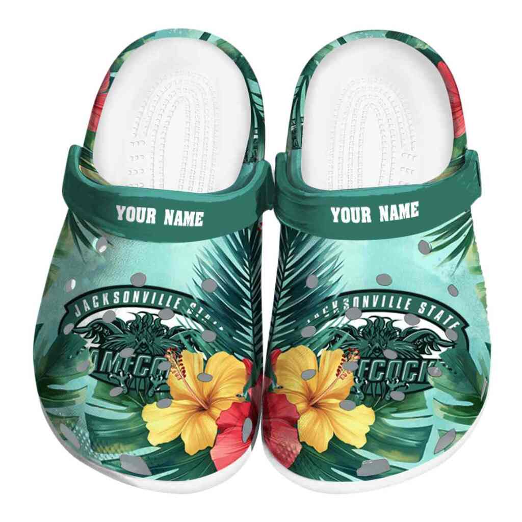 Custom Jacksonville State Gamecocks Tropical Vibes ClogTVC1801766