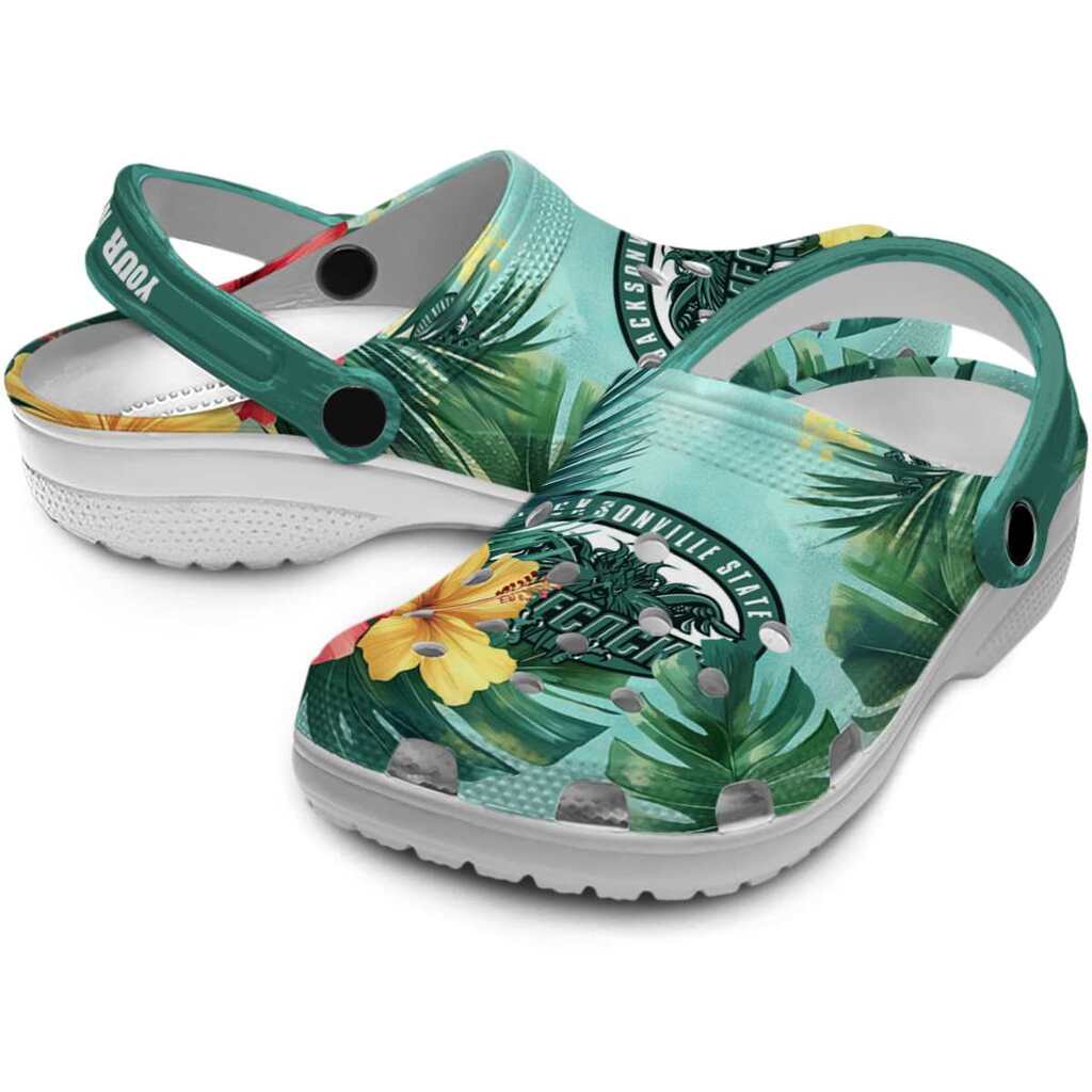 Custom Jacksonville State Gamecocks Tropical Vibes ClogTVC1801766 - Image 3