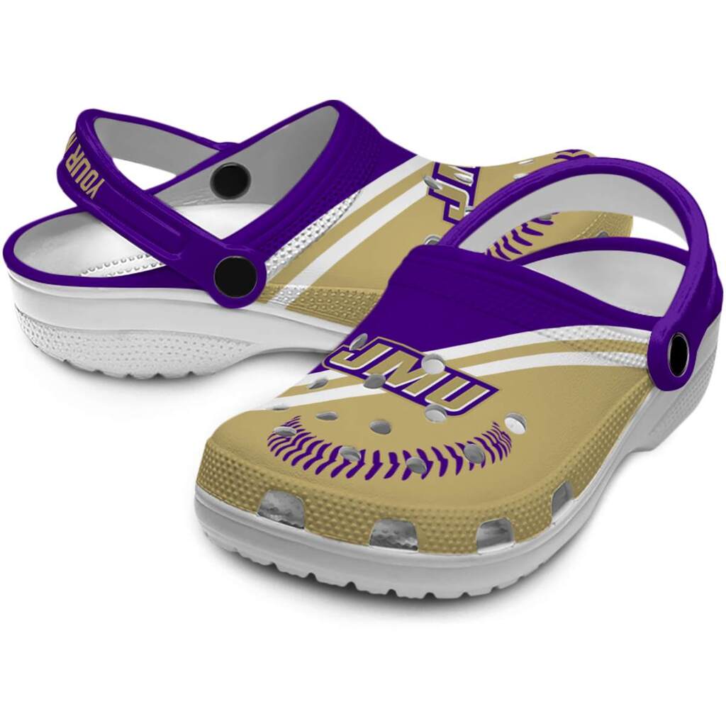 Custom James Madison Dukes Baseball Motif ClogTVC1801786 - Image 3