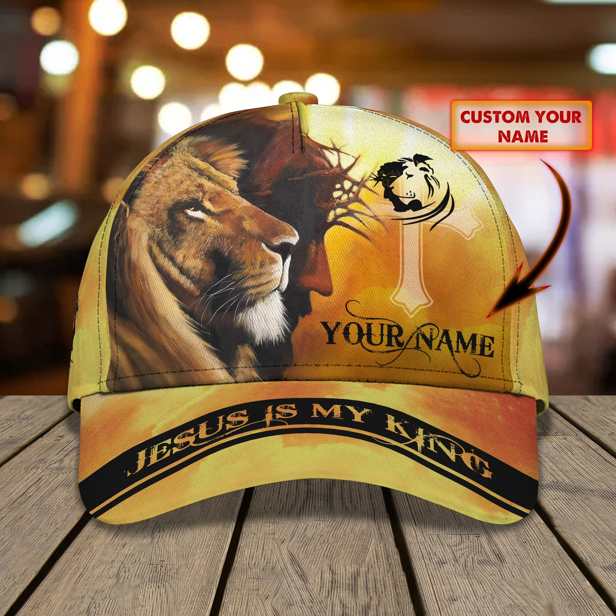 Custom Jesus King Cap - Personalized Classic Name Hat Trucker Hats Custom Hats Gifts For Men & Women
