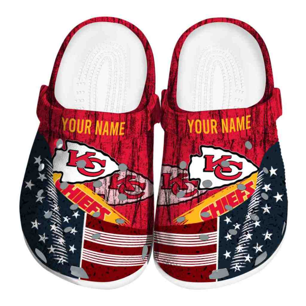 Custom Kansas City Chiefs Star-Spangled Side Pattern ClogTVC1801140