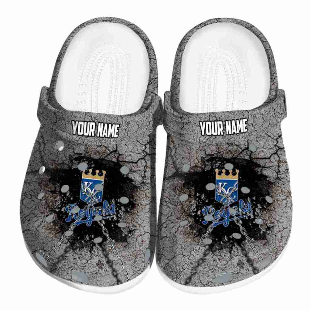 Custom Kansas City Royals Cracked Ground Texture ClogTVC180125