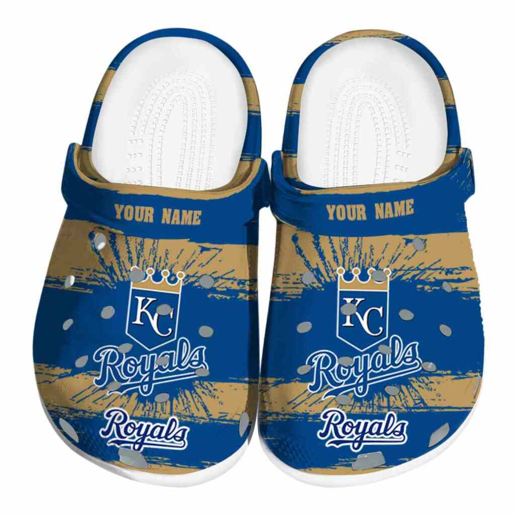 Custom Kansas City Royals Paint Splatter Graphics ClogTVC180127
