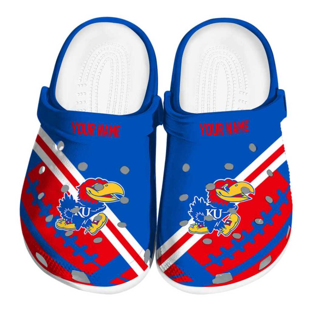 Custom Kansas Jayhawks Football Motif ClogTVC1801181