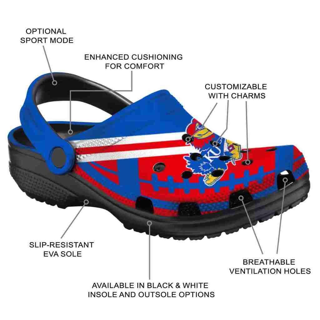 Custom Kansas Jayhawks Football Motif ClogTVC1801181 - Image 5