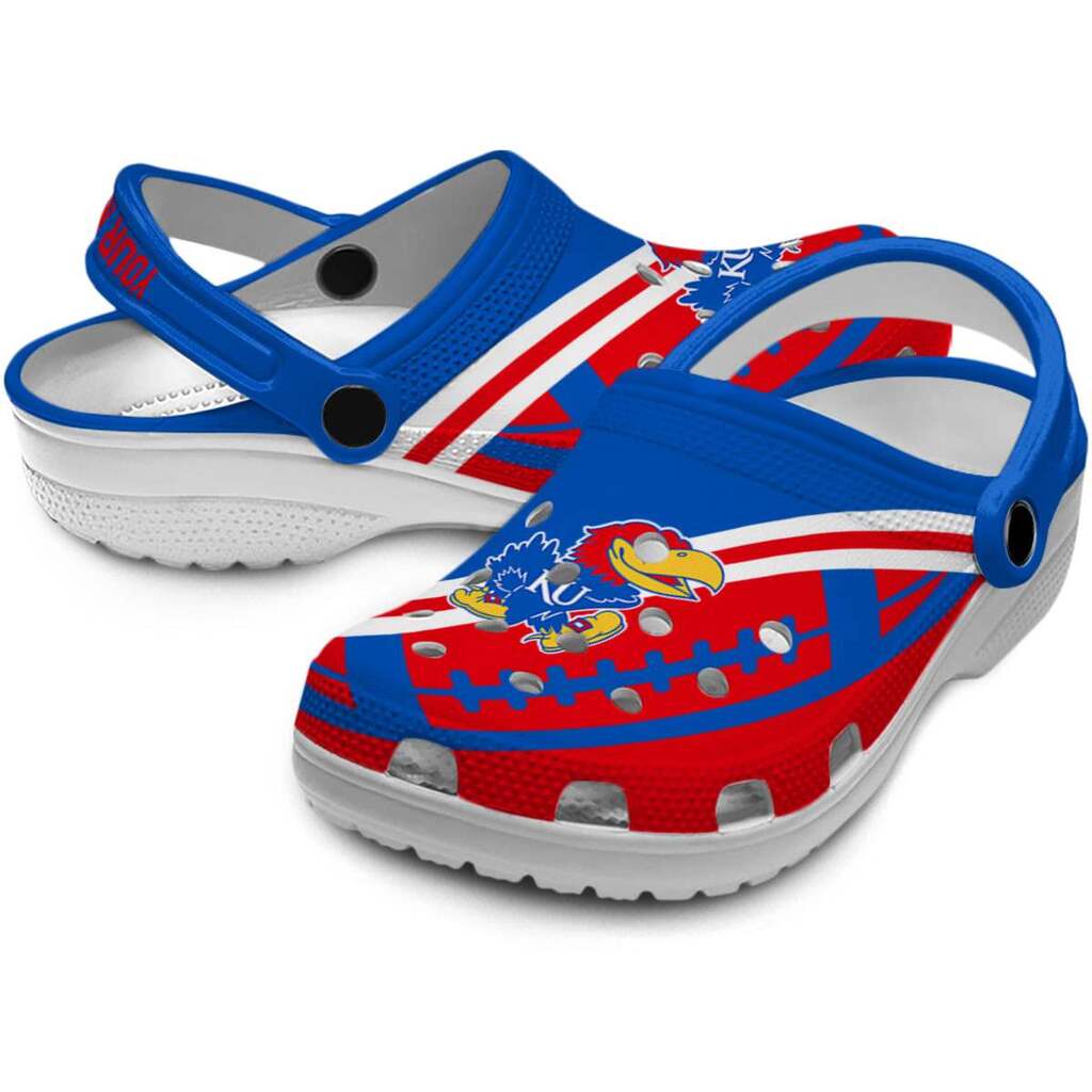 Custom Kansas Jayhawks Football Motif ClogTVC1801181 - Image 3