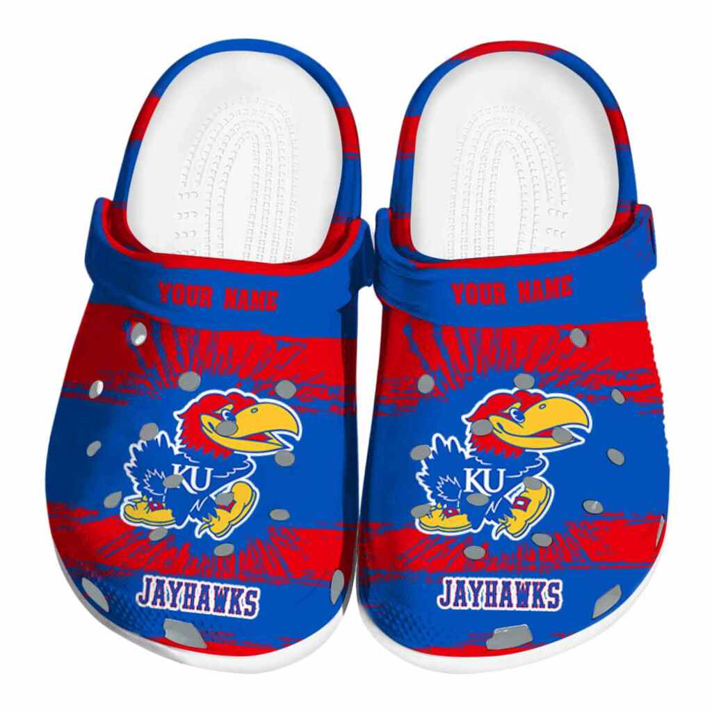Custom Kansas Jayhawks Paint Splatter Graphics ClogTVC1801181