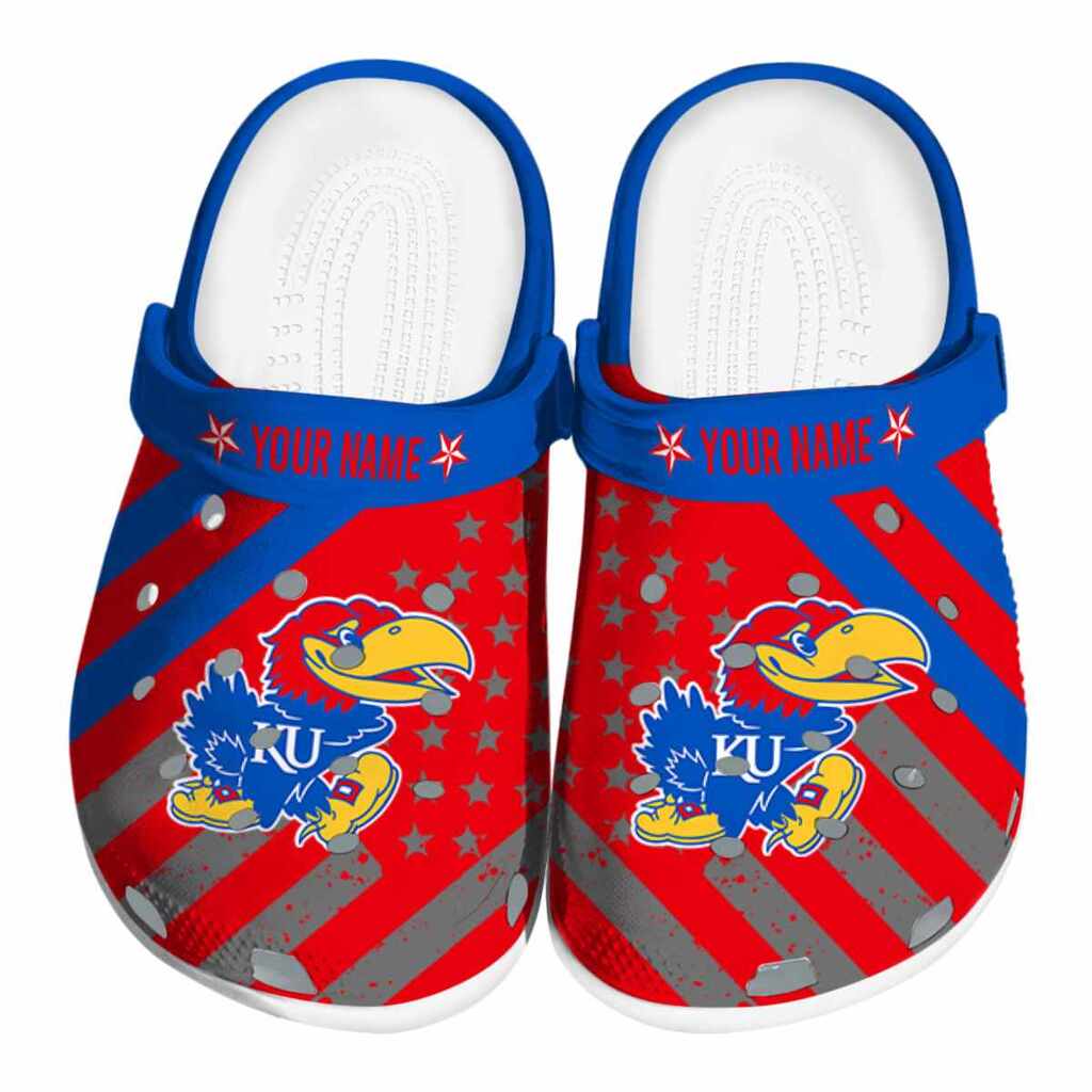 Custom Kansas Jayhawks Star-Spangled Graphic ClogTVC1801181