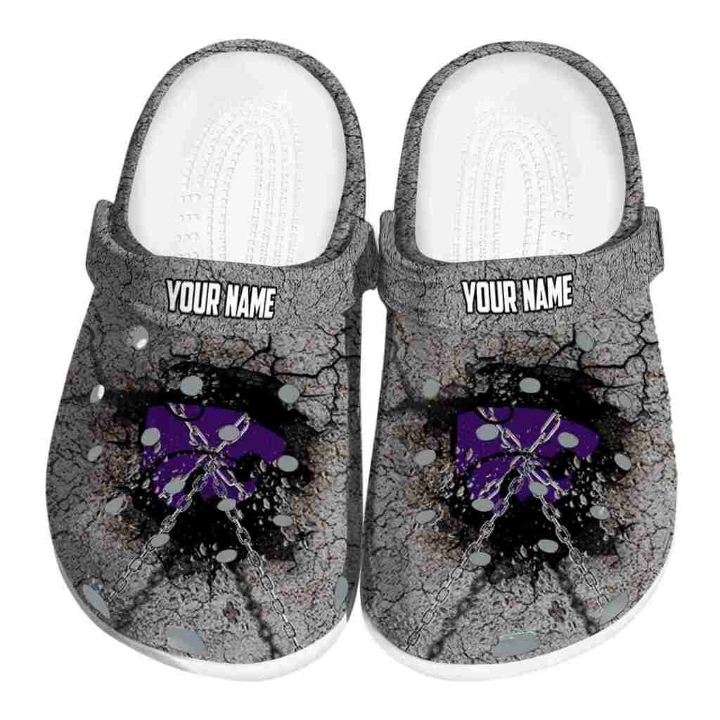 Custom Kansas State Wildcats Cracked Ground Texture ClogTVC1801752