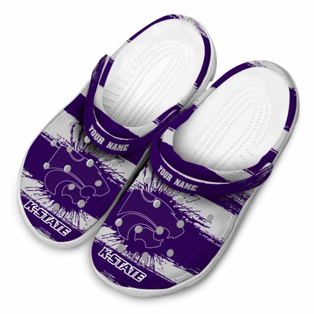 Custom Kansas State Wildcats Paint Splatter Graphics ClogTVC1801722 - Image 4