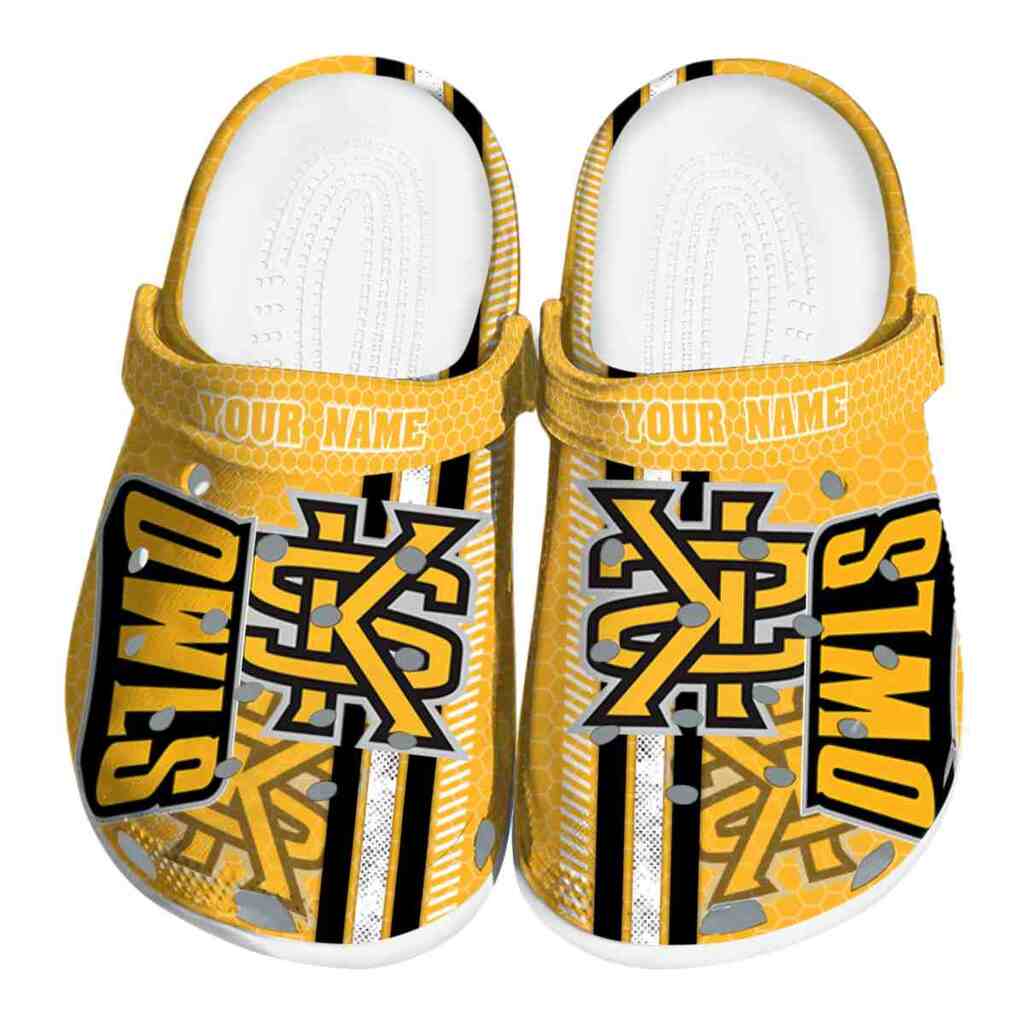 Custom Kennesaw State Owls Contrasting Stripes ClogTVC1801724