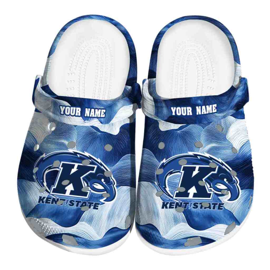 Custom Kent State Golden Flashes Ocean Waves ClogTVC1801697