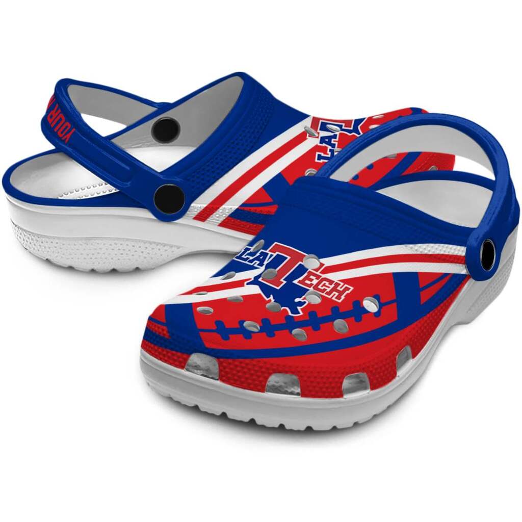 Custom LA Tech Football Motif ClogTVC1801834 - Image 3