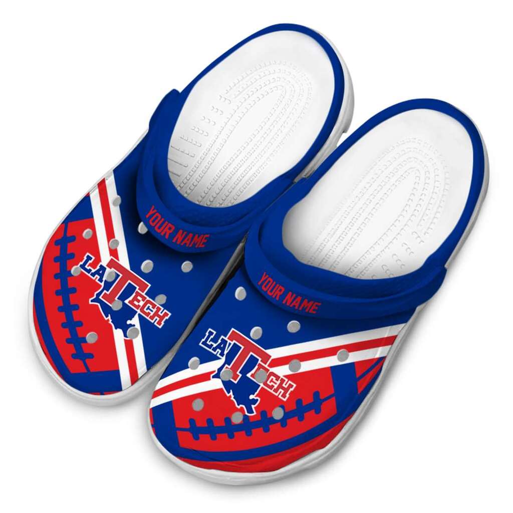 Custom LA Tech Football Motif ClogTVC1801834 - Image 4