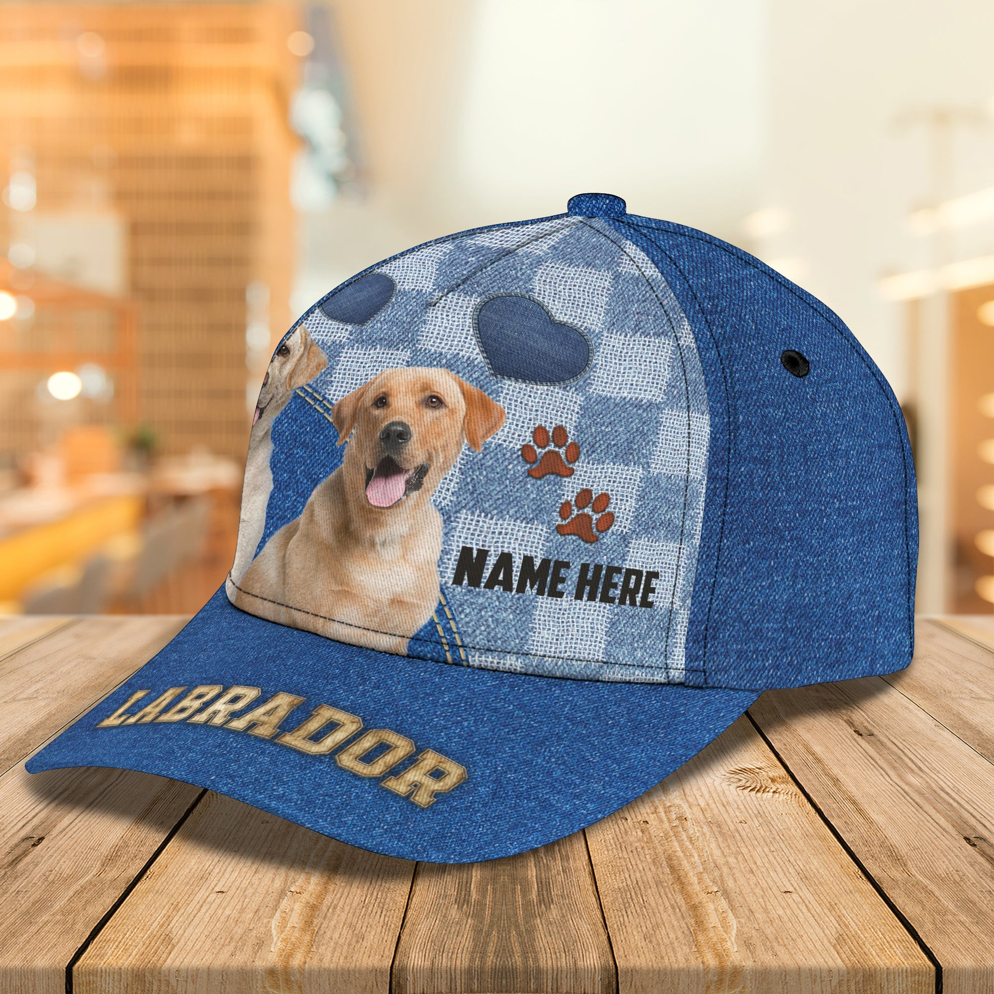 Custom Labrador Name Cap - Personalized Classic Cap Trucker Hats Custom Hats Gifts For Men & Women