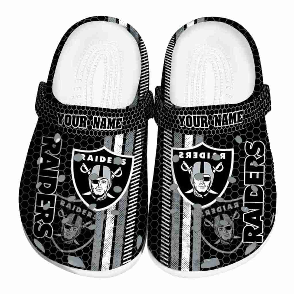 Custom Las Vegas Raiders Contrasting Stripes ClogTVC1801999