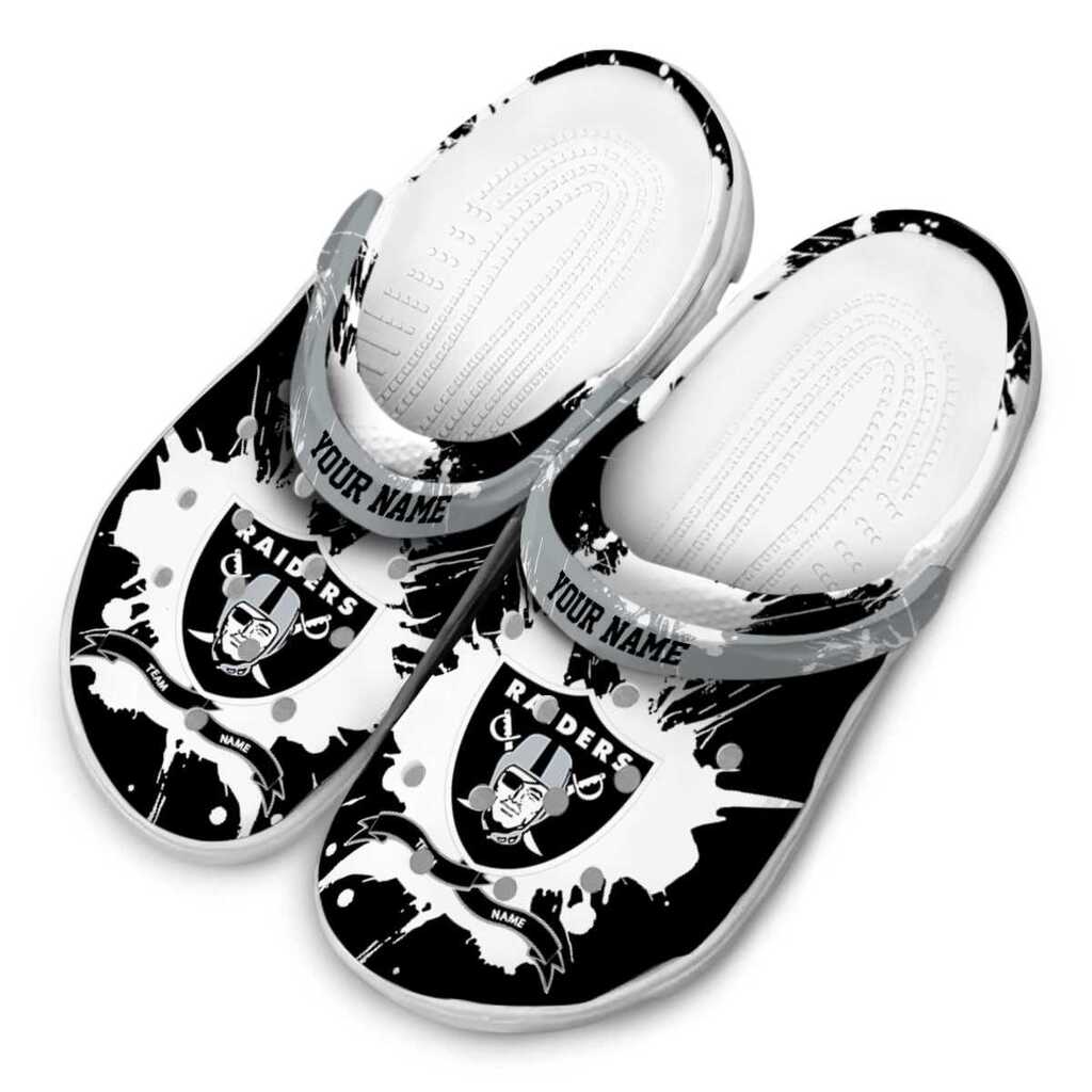 Custom Las Vegas Raiders Splatter Pattern ClogTVC180125 - Image 4
