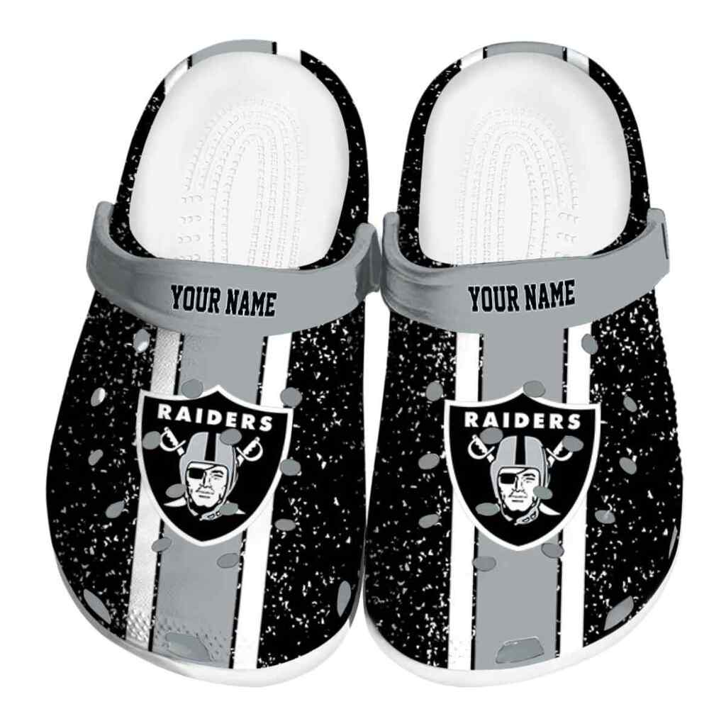 Custom Las Vegas Raiders Vertical Stripes ClogTVC180125