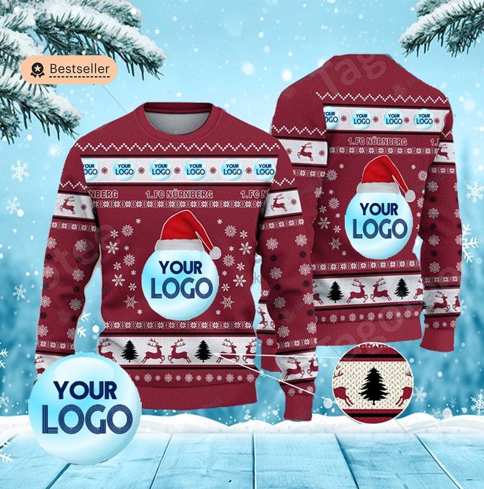 Custom Logo Company Ugly Christmas Sweater, Custom Name Xmas
