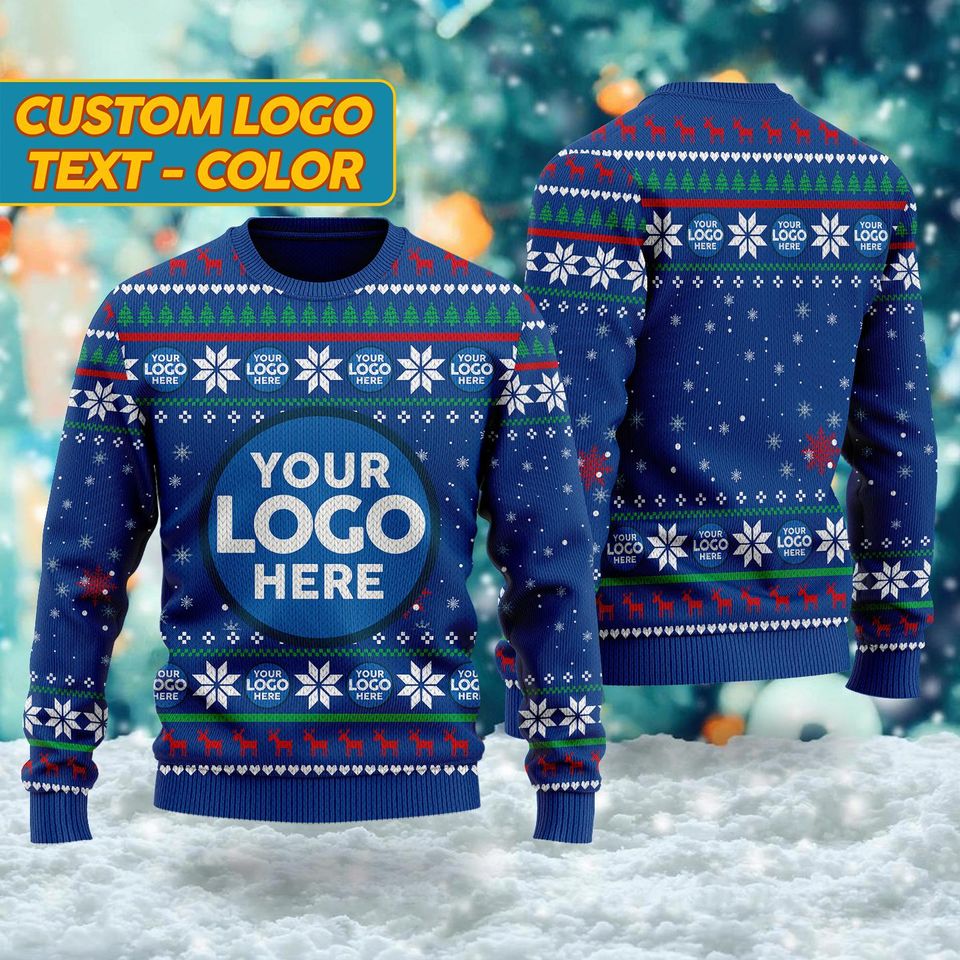Custom Logo Company Ugly Royal Christmas Sweater