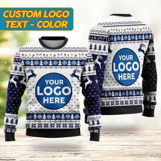 Custom Logo Ugly Christmas Sweater, Custom Name Xmas Sweatshirt, Personalized Ugly Sweater 2025, Ugly Sweater With Picture - Image 4