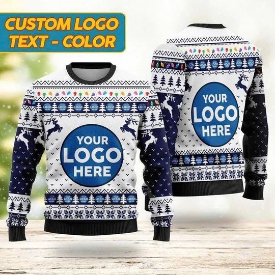 Custom Logo Ugly Christmas Sweater, Custom Name Xmas Sweatshirt, Personalized Ugly Sweater 2025, Ugly Sweater With Picture - Image 5