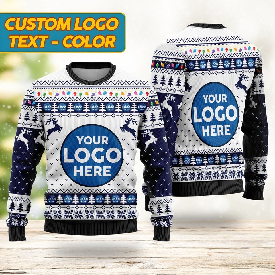 Custom Logo Ugly Christmas Sweater, Personalized Logo Sweatshirt