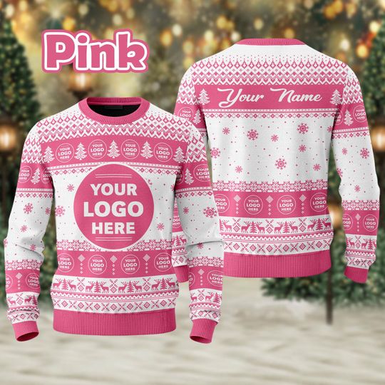 Custom Logo Ugly Sweater, Your Business Logo Brand Logo, Front and Back Logo Sweatshirt Your Design Here Team Logo Sweater Company Logo Gift - Image 18