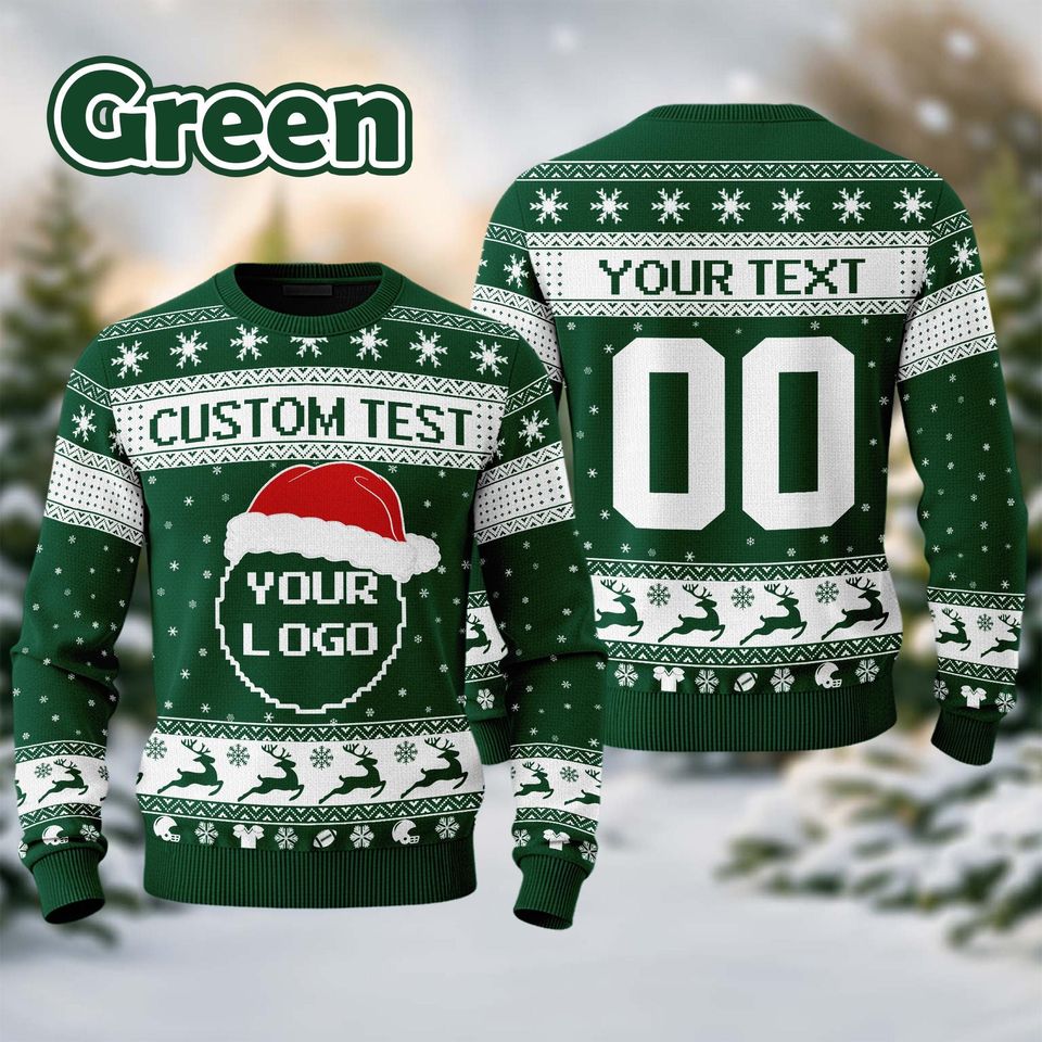 Custom Logo Ugly Sweater, Your Business Logo Brand Logo Sweater