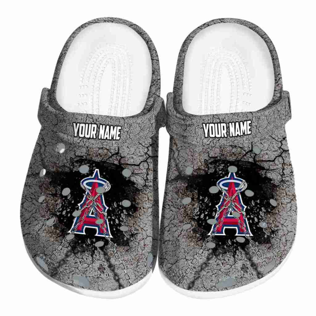 Custom Los Angeles Angels Cracked Ground Texture ClogTVC180131