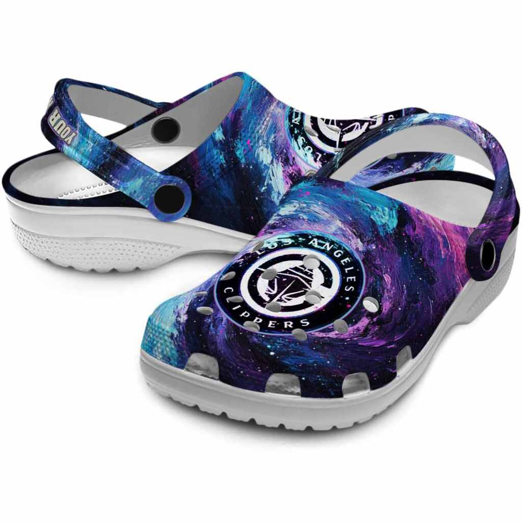 Custom Los Angeles Clippers Galaxy Swirl ClogTVC1801831 - Image 3