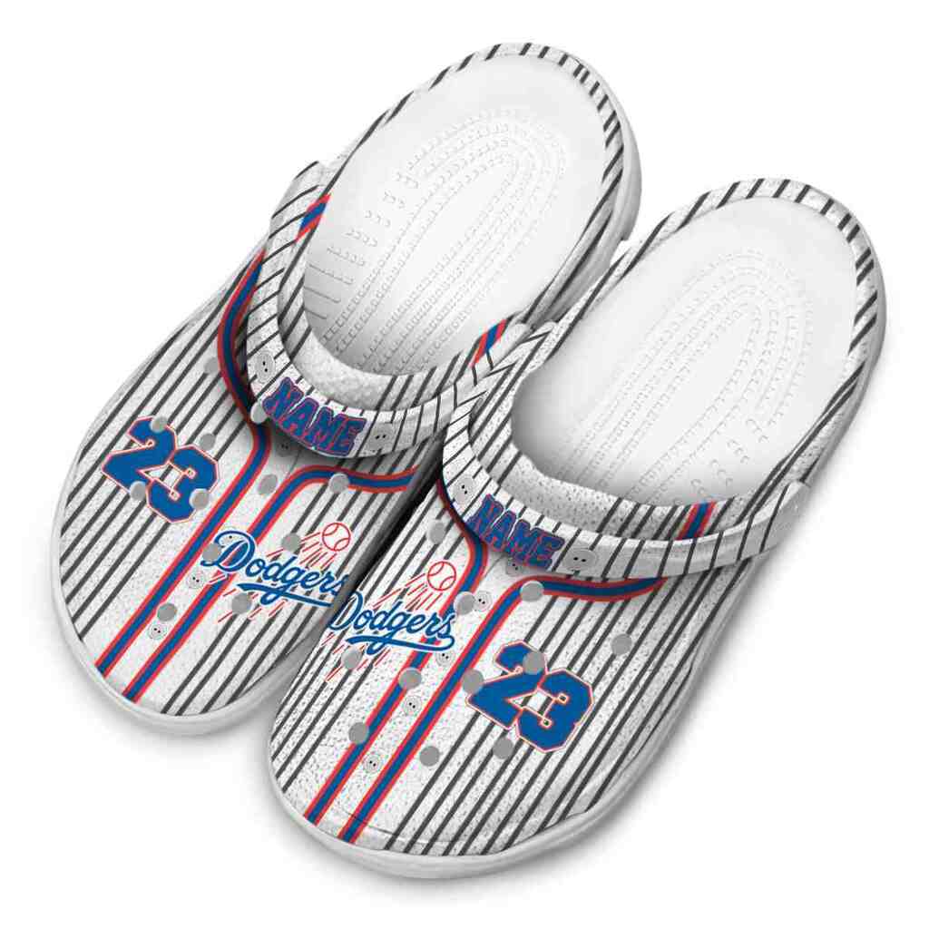 Custom Los Angeles Dodgers Pinstripe Pattern ClogTVC1801193 - Image 4