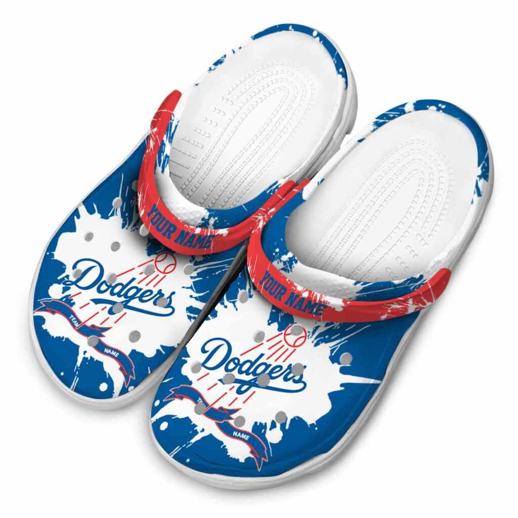 Custom Los Angeles Dodgers Splatter Pattern ClogTVC1801193 - Image 4