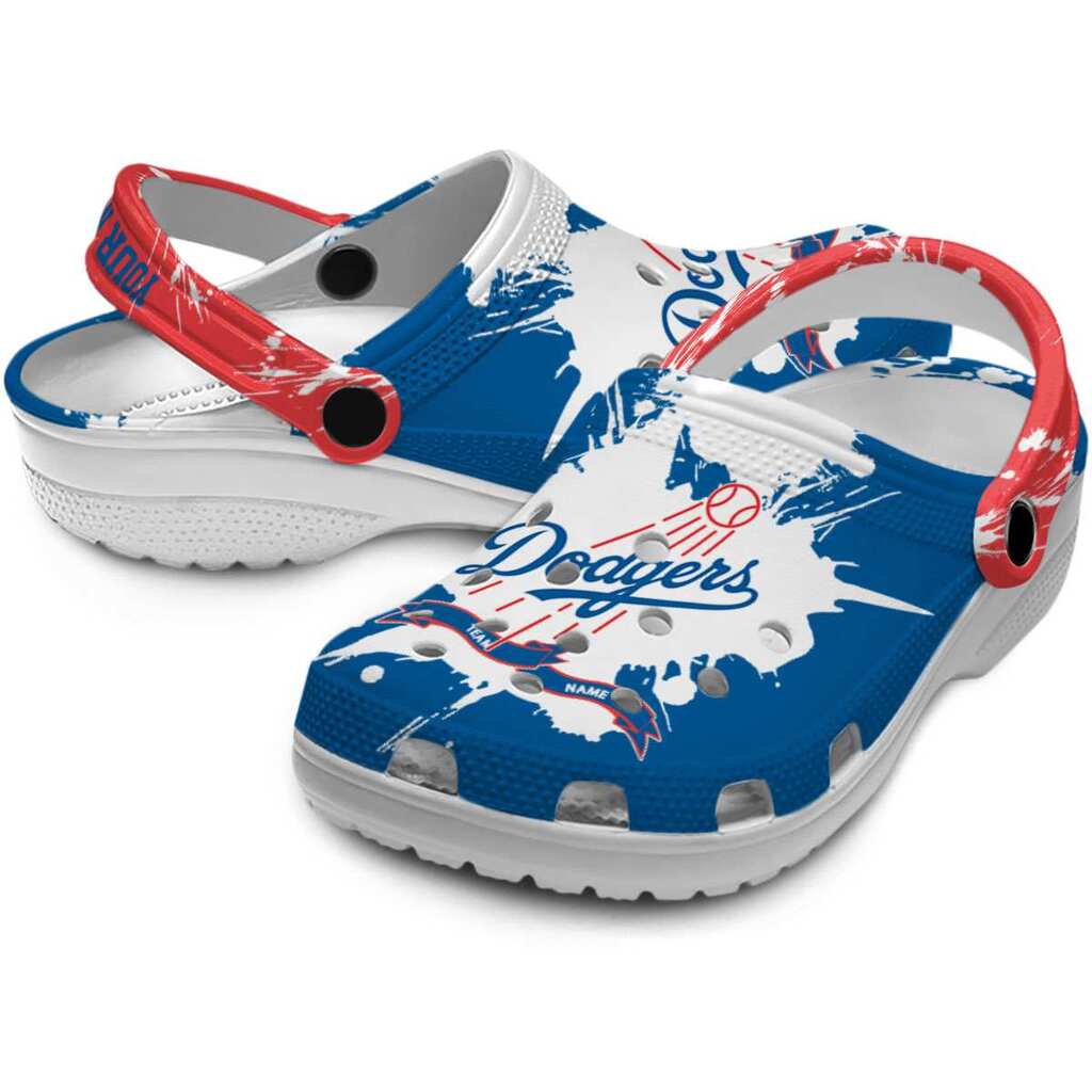 Custom Los Angeles Dodgers Splatter Pattern ClogTVC1801193 - Image 3